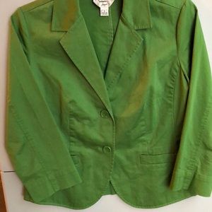 Spring green jacket - cotton/spandex